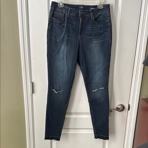 Kaari Blue Skinny Jeans with Distressed Details